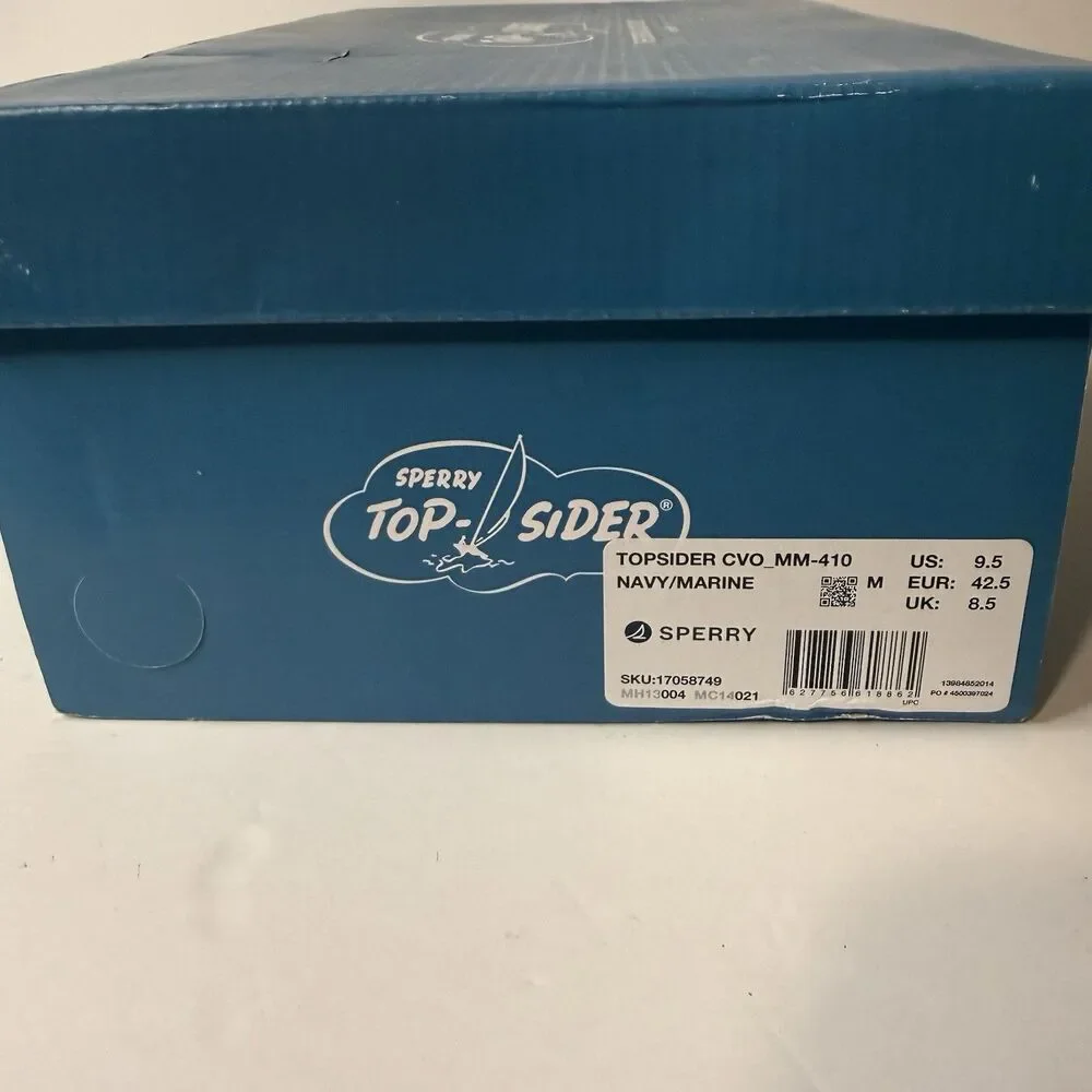 Sperry Top-Sider CVO Canvas Sneakers Men's Size 9.5 Navy Blue Deck Shoes New Box